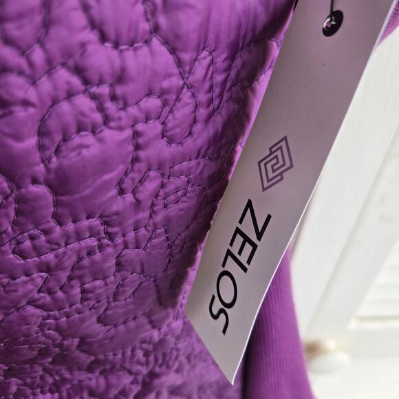 New Zelos Puffer Vest Women's 1X Zip Up Lightweight Pockets Violet Plum - Picture 8 of 14